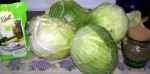 The raw ingredients - cabbage and pickling salt